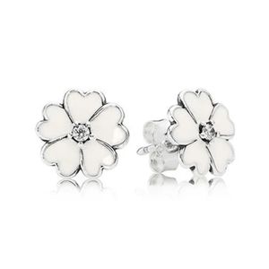 White Flower Earrings